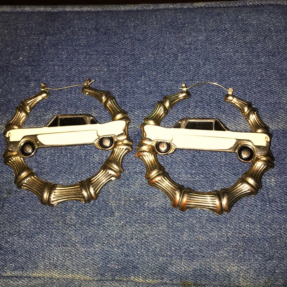 Pink Cadillac Bamboo Earrings